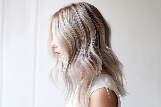 Girl proudly displaying her lustrous, healthy hair