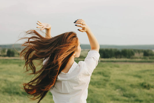 Photograph of healthy, rejuvenated hair following GK Hair Protein Treatment application.